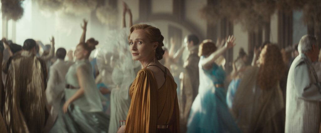 Mon Mothma en la fiesta de matrimonio de su hija