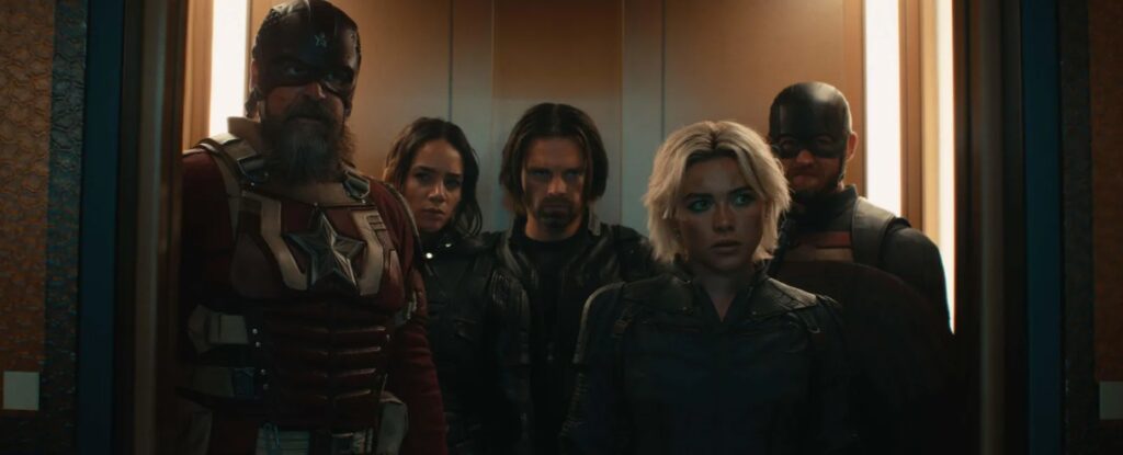 Thunderbolts en la escena del ascensor