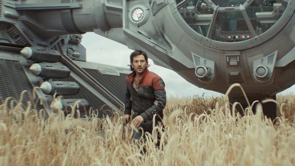 Andor junto a un Tie Fighter